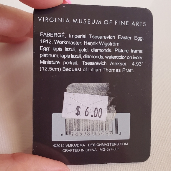 Virginia Museum of Fine Arts Faberge Egg Magnet - Picture 5 of 5